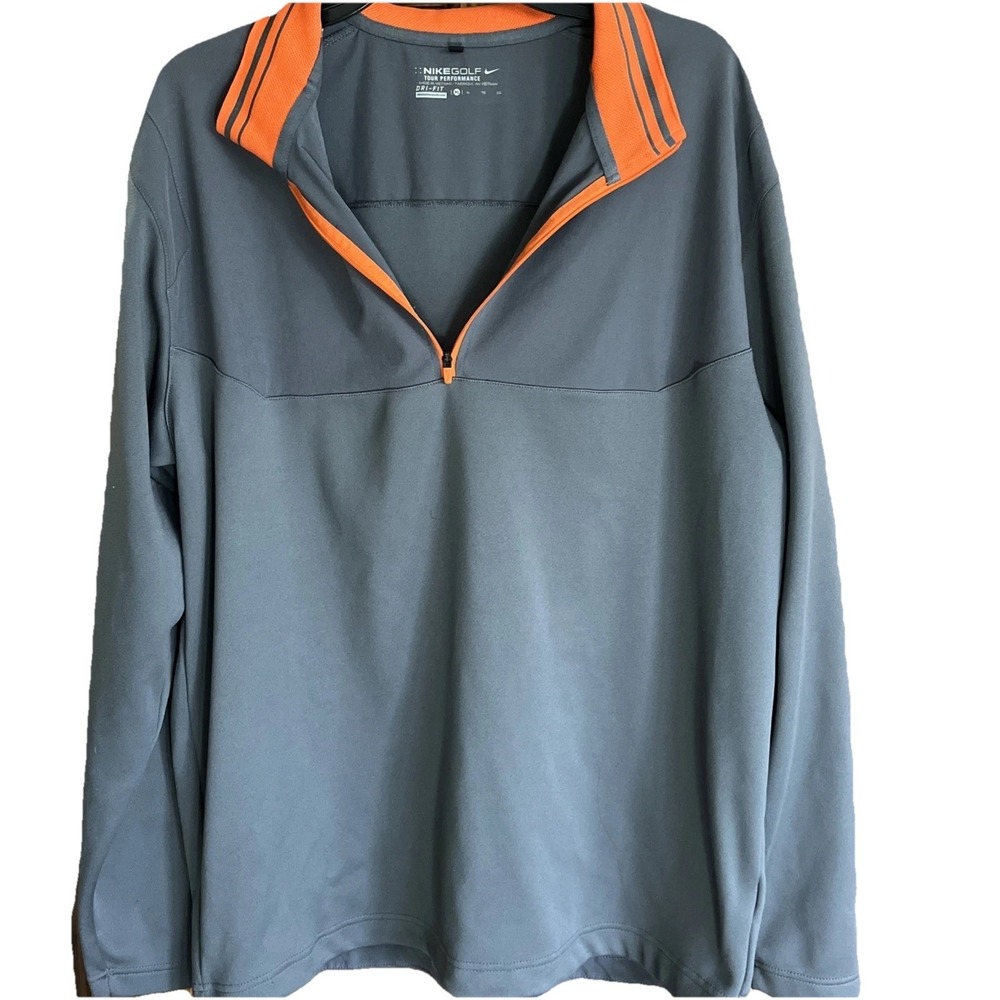 Nike Quarter Zip Gray XL Pullover Golf Performance Mens *See Last Pic